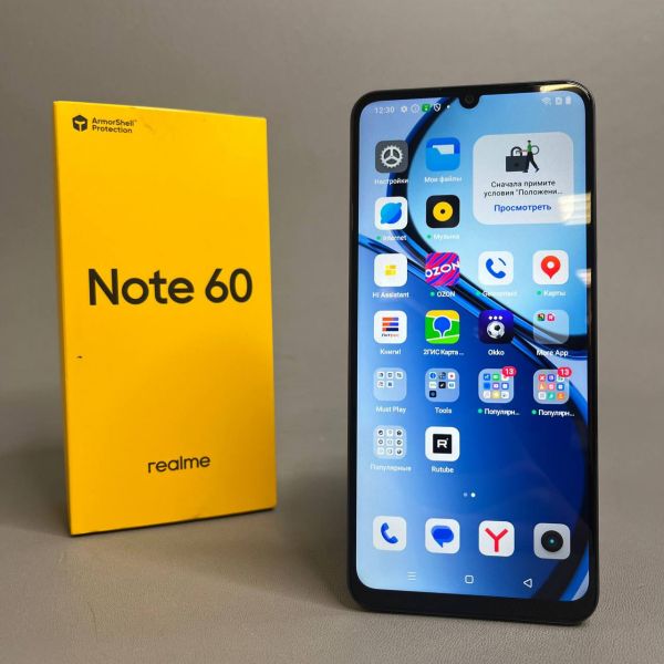 Смартфон realme Note 60 6/128 ГБ, RMX3933, Полуночный черный