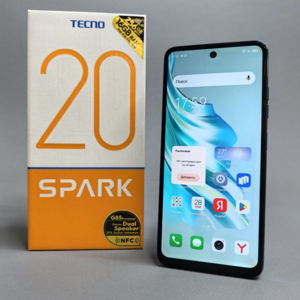Смартфон TECNO Spark 20 8/256 ГБ RU, Dual nano SIM, Magic Skin Blue