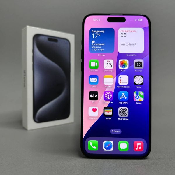 Смартфон Apple iPhone 15 Pro Max 256 ГБ nano SIM + eSIM, Blue Titanium
