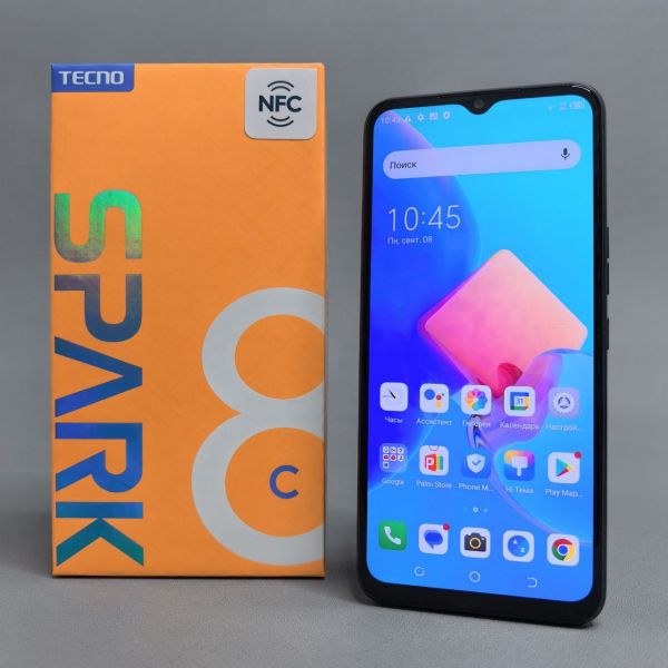 Смартфон TECNO Spark 8C 4/64 ГБ, Dual nano SIM, черный