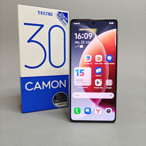Смартфон TECNO Camon 30 8/256 ГБ Global для РФ, Dual nano SIM, Uyuni Salt White