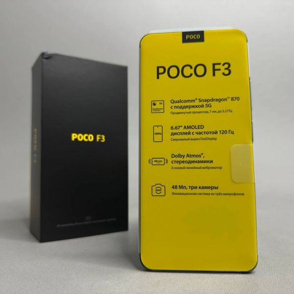 Смартфон Xiaomi POCO F3 6/128 ГБ RU, Dual nano SIM, deep ocean blue