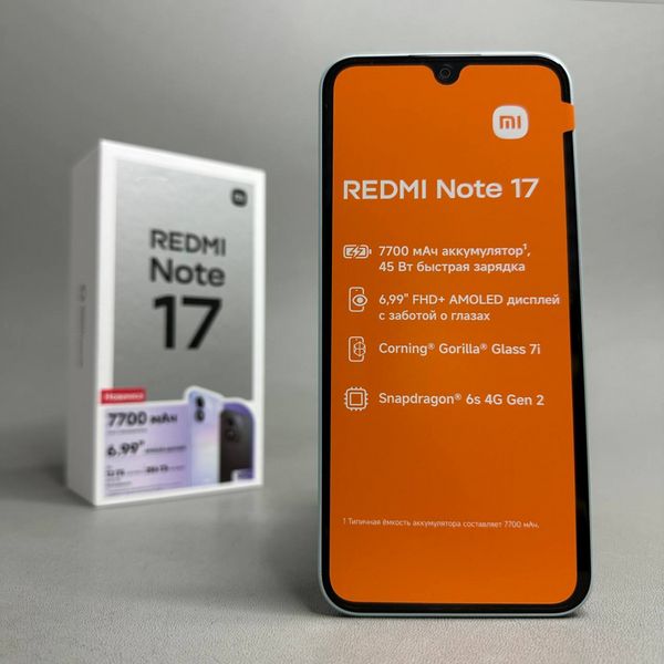 Смартфон Xiaomi Redmi Note 17 4G 6/256 ГБ RU Dual nano SIM, sky teal
