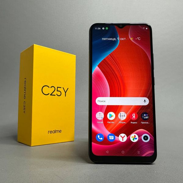 Смартфон realme C25Y 4/64 ГБ Global для РФ, Dual nano SIM, металлический серый