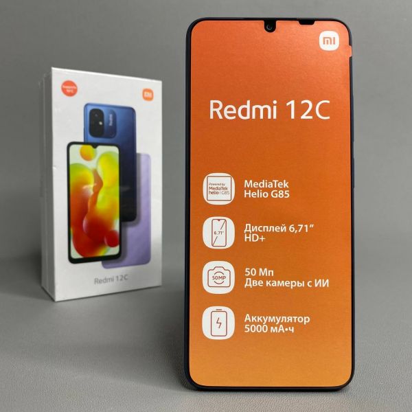 Смартфон Xiaomi Redmi 12C 3/64 ГБ RU, 2 nano SIM, синий океан
