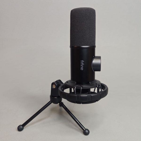 Микрофон Fifine K658 Black, динамический, USB, с RGB-подсветкой, для игр, черный