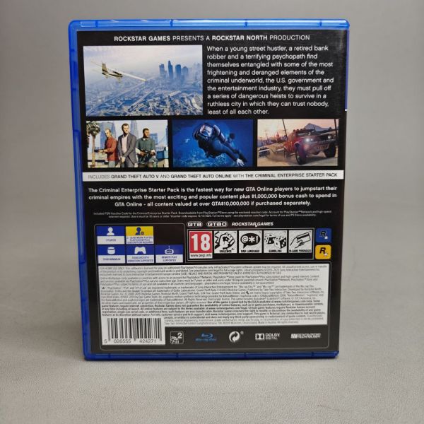 Игра GTA V Premium Edition (GTA 5) для PlayStation 4 (русские субтитры можно выбрать в настройках), диск