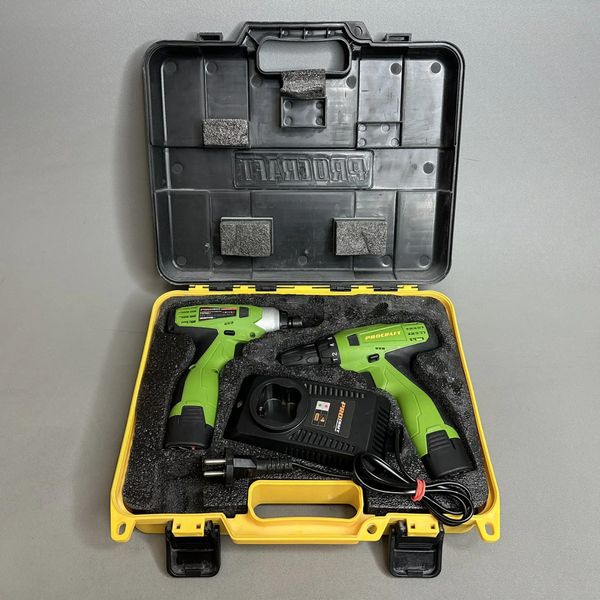 Набор аккумуляторного инструмента PROCRAFT. Шуруповерт аккумуляторный PA168Li 16В 33Нм + Винтоверт аккумуляторный PA168IMP 16В 180Нм (2АКБ 2Ач+ЗУ) PA168SET