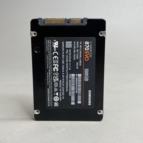 Твердотельный накопитель Samsung 870 EVO 500 ГБ SATA. Модель: MZ-77E500BW