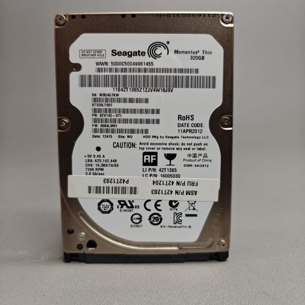 Жесткий диск Seagate Momentus Thin ST320LT007, 320ГБ, HDD, SATA II, 2.5