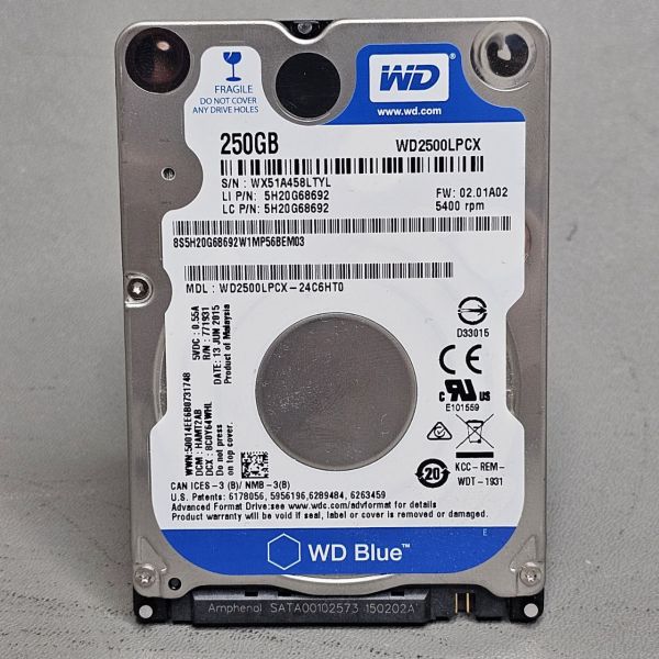 Жесткий диск Western Digital WD Blue 250 ГБ WD2500LPCX