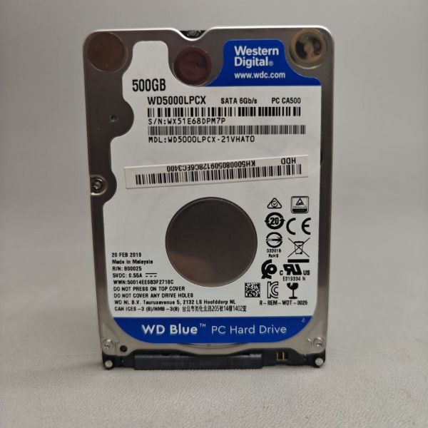Жесткий диск WD Blue WD5000LPCX, 500ГБ, HDD, SATA III, 2.5