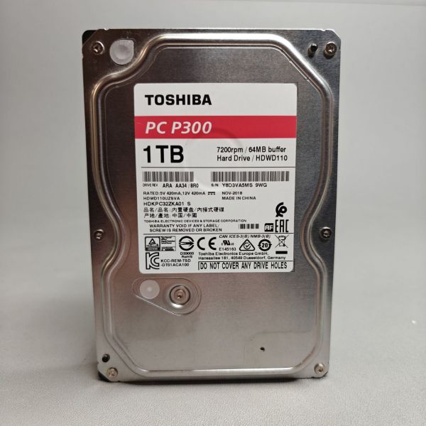 Жесткий диск Toshiba 1 ТБ P300 (HDWD110UZSVA)