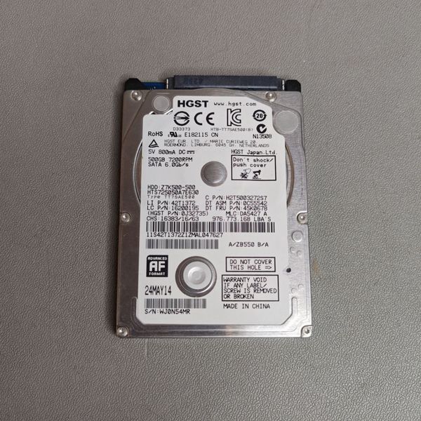 Жесткий диск Hitachi HTS725050A7E630 500Gb 7200 SATAIII 2,5