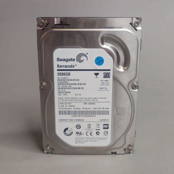 Жесткий диск SATA-3 2Tb Seagate 7200 Barracuda (ST2000DM001)
