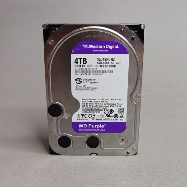 Жесткий диск 4 ТБ WD Purple Surveillance (WD43PURZ)