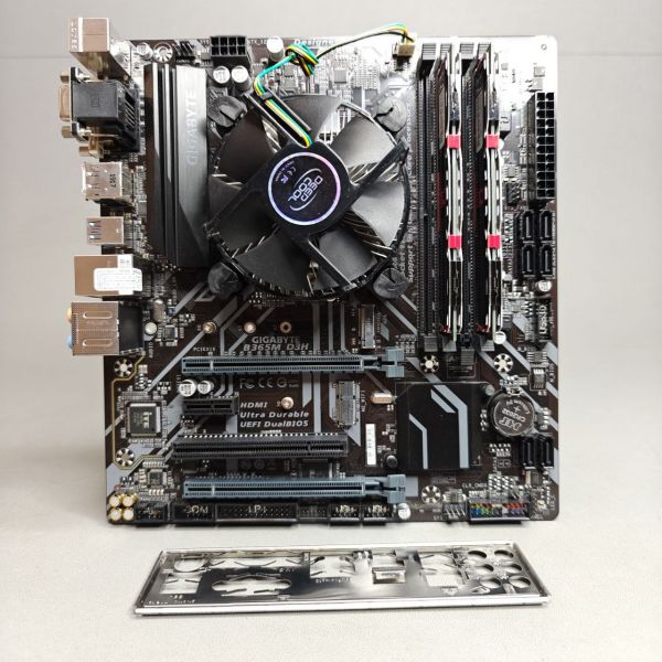 Комплект мат плата Gigabyte b365m-d3h s-1151v2 + Core i3 -8100 + 8Gb + кулер