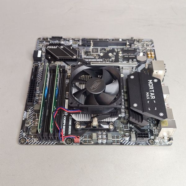 Комплект MSI B450M mortar MAX + R3 3200G + 16Гб + кулер