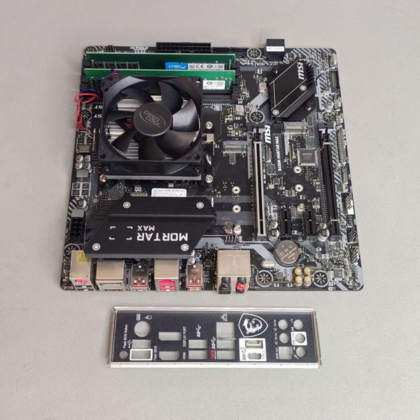 Комплект MSI B450M mortar MAX + R3 3200G + 16Гб + кулер