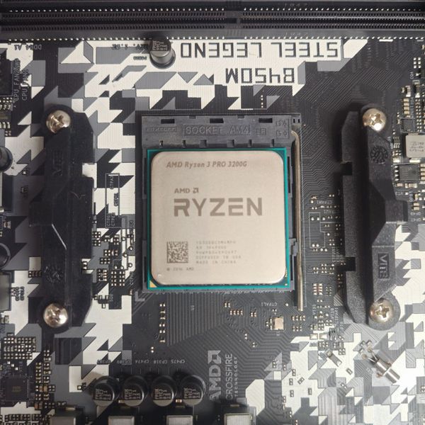 Комплект мат. плата ASRock B450M STEEL LEGEND + R3 3200G