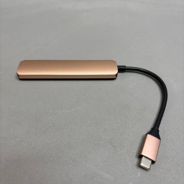 Адаптер Satechi Slim Aluminum Type-C Multi-Port Adapter Gold ST-CMAG