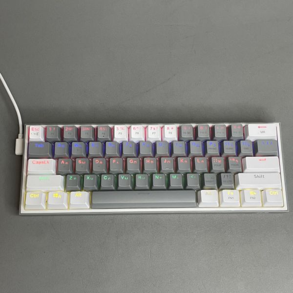 Проводная игровая клавиатура Redragon Fizz K617-R White/Gray