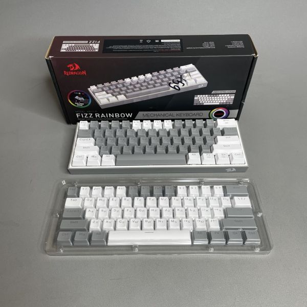 Проводная игровая клавиатура Redragon Fizz K617-R White/Gray