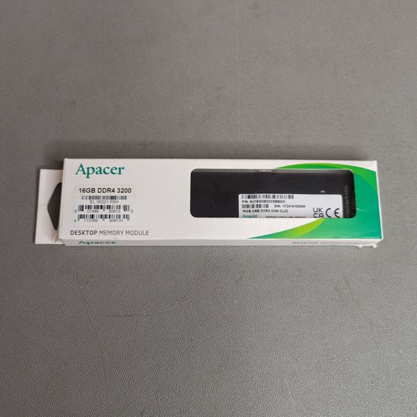 Оперативная память Apacer DDR4 16Gb 3200 МГц (AU16GGB32CSBBGH)