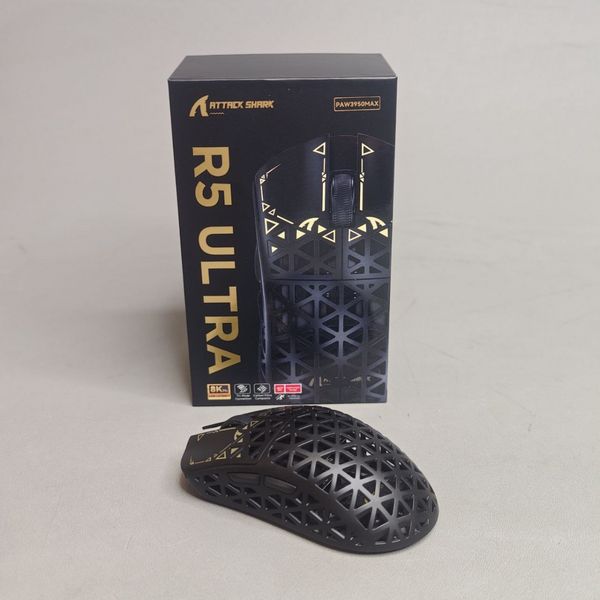 Мышь беспроводная/проводная Attack Shark R5 Ultra черная