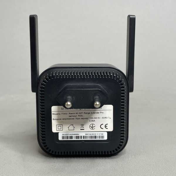 Усилитель сигнала Xiaomi Mi Wi-Fi Range Extender Pro Global , ОЗУ 2МБ, 300 Мбит/с, DVB4352GL, черный