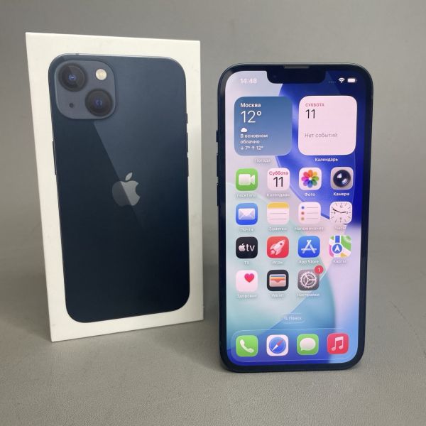 Смартфон Apple iPhone 13 128 ГБ, nano SIM+eSIM, тёмная ночь, Slimbox