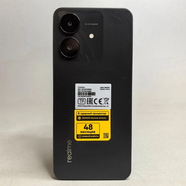 Смартфон realme Note 60x 4/128 ГБ RU, Dual nano SIM, черный