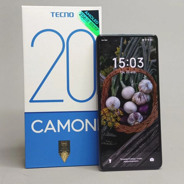 Смартфон Tecno Camon 20 8/256GB, Dual nano SIM, Predawn Black