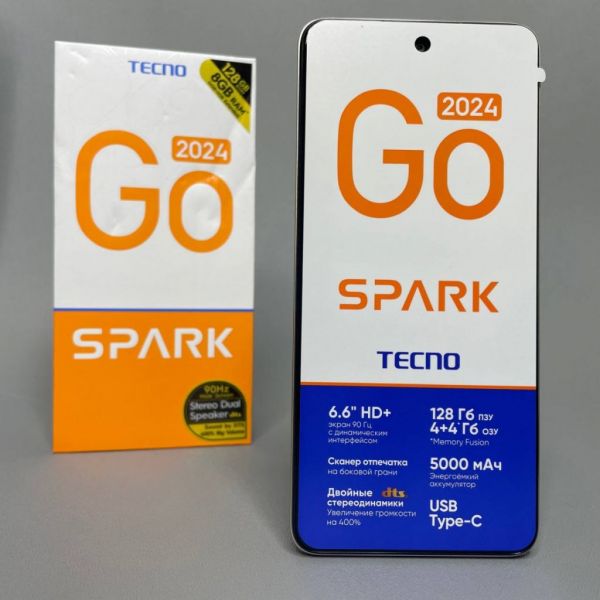 Смартфон Tecno Spark Go 2024 4/128Gb Magic skin green