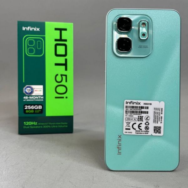Смартфон Infinix HOT 50i 4/256 ГБ Global для РФ, Dual nano SIM, зеленый