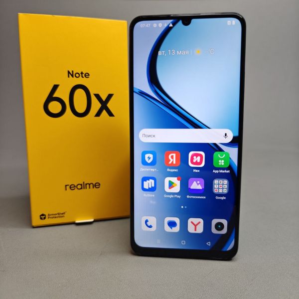 Смартфон realme Note 60x 3/64 ГБ RU, Dual nano SIM, черный