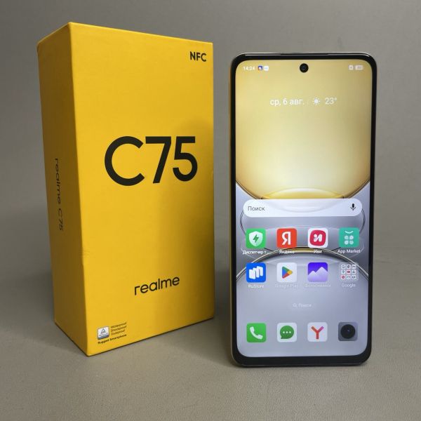 Смартфон realme C75 8/128 ГБ RU, Dual nano SIM, золотой