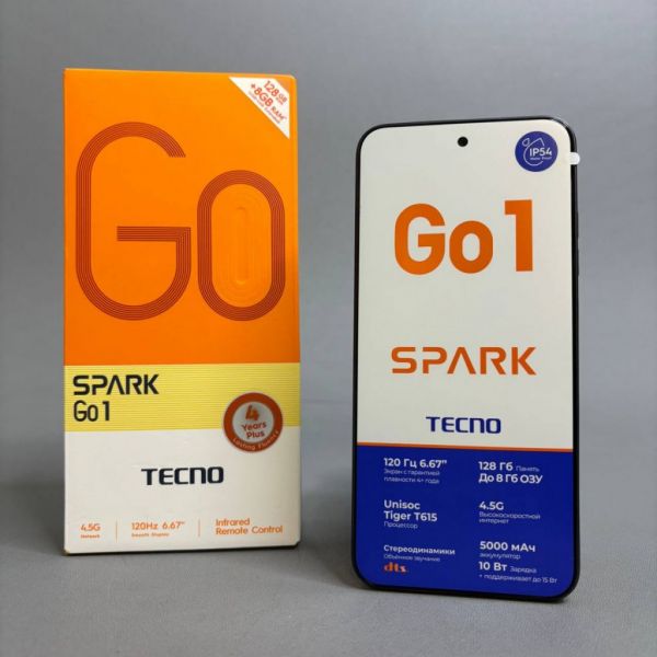 Смартфон TECNO Spark Go 1 4/128Gb RU, Dual nano SIM, startrail black