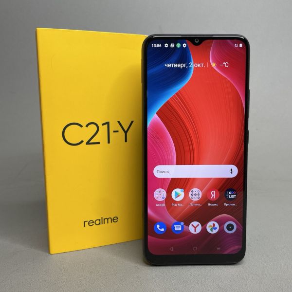 Смартфон Realme C21Y 4/64ГБ, RU, чёрный