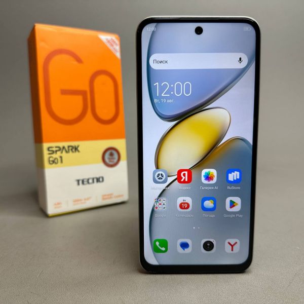 Смартфон Tecno Spark Go 1, 4 ГБ, 128 Гб, Dual SIM, золотой