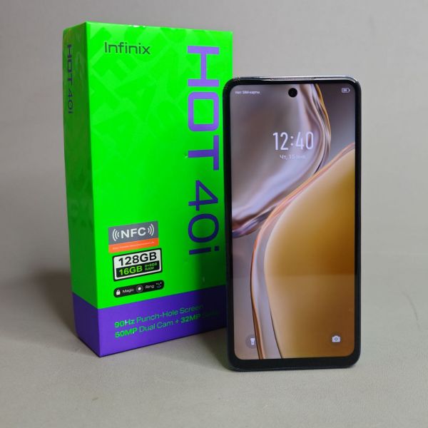 Смартфон Infinix Hot 40i 8Gb 128Gb, 2 Sim, NFC, Android, черный