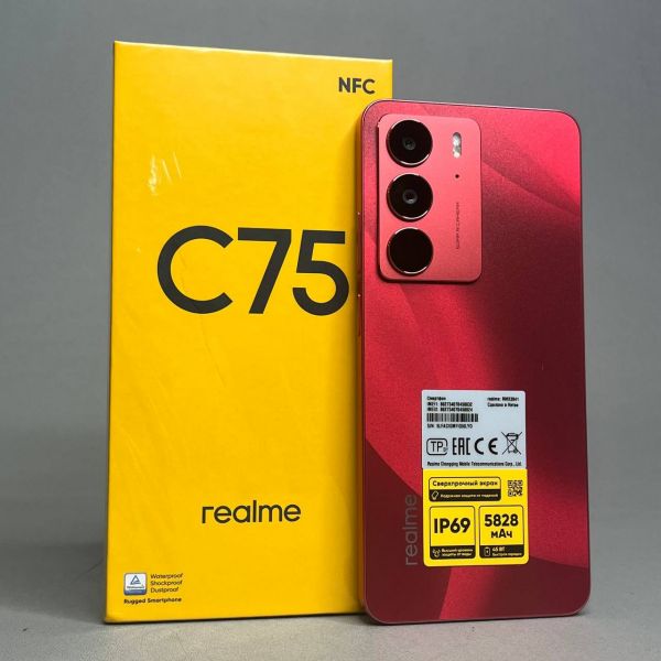 Смартфон realme C75 8/128 ГБ RU, Dual nano SIM, красный