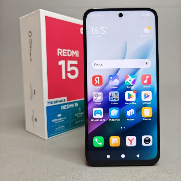 Смартфон Xiaomi Redmi 15 4G 8/256 ГБ, RU, Dual nano SIM, Midnight Black