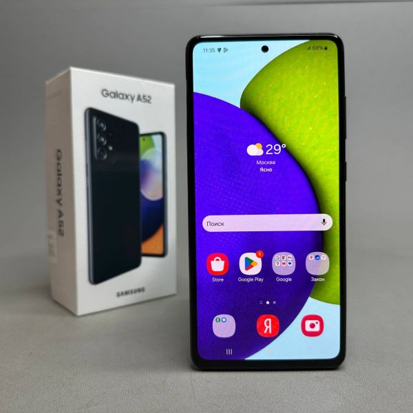Смартфон Samsung Galaxy A52, 4/128 ГБ RU, Dual nano SIM, Черный