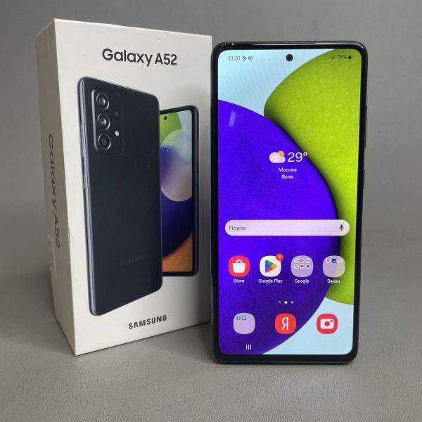 Смартфон Samsung Galaxy A52 4/128 ГБ RU, Dual nano SIM, черный