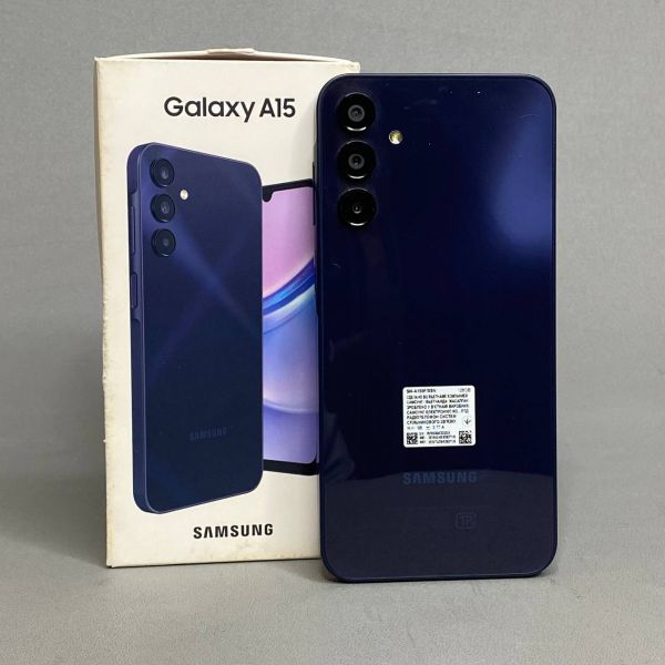 Смартфон Samsung Galaxy A15 4G 4/128 ГБ, Dual nano SIM, Темно-синий