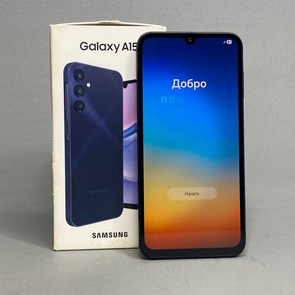 Смартфон Samsung Galaxy A15 4G 4/128 ГБ, Dual nano SIM, Темно-синий