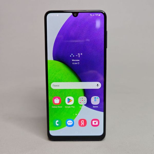 Смартфон Samsung Galaxy A22, 2 SIM, 4/64 ГБ, черный