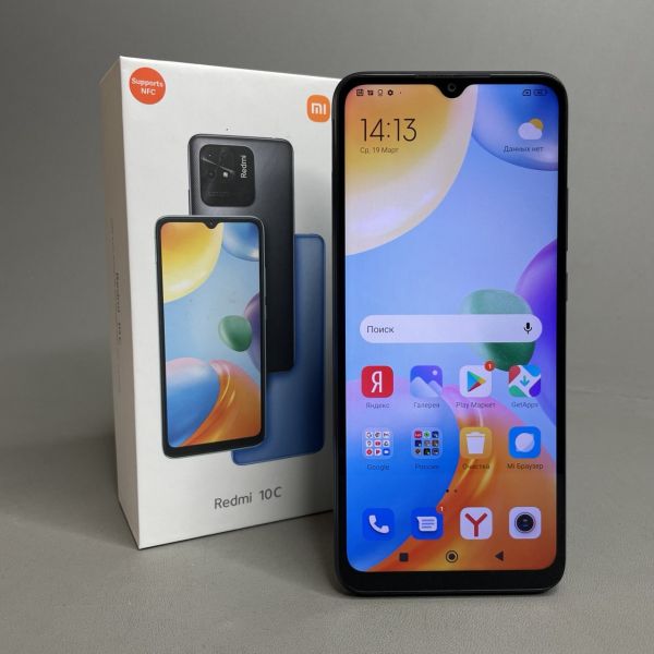 Смартфон Xiaomi Redmi 10C 4/64 ГБ RU, Dual nano SIM, серый графит