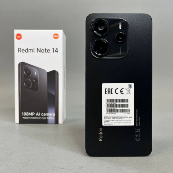 Смартфон Xiaomi Redmi Note 14 4G 6/128 ГБ, Dual nano SIM, черный